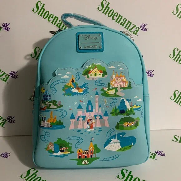 NWT Disneyland 65th Anniversary Loungefly Backpack/Crossbody Bag Loungefly Disneyland 65th Anniversary Map 2-in-1 Convertible  main image 2